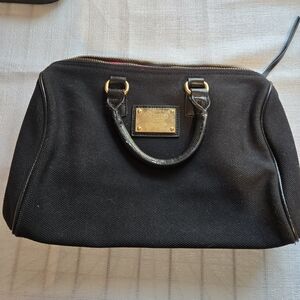 Victoria's Secret Black Satchel with Gold Details